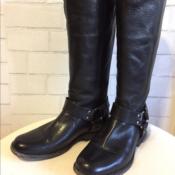 Frye ‘Phillip Harness’ Tall Washed Riding Boot - Picture 3 of 6